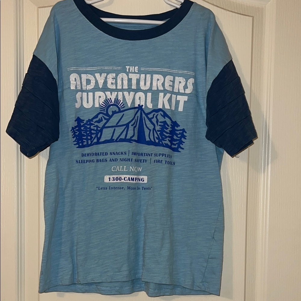 Cotton on Blue Adventurers Survival Kit Kids T-Shirt‎